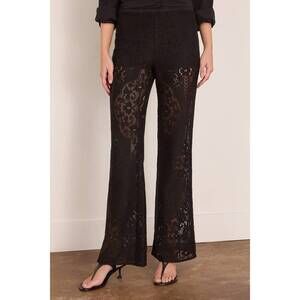 NEW SEA women's arianna lace pants in black